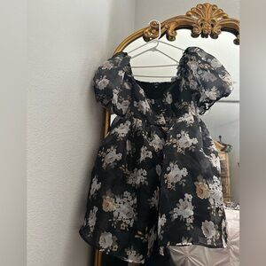 Lulu’s Floral Puff Sleeve Dress